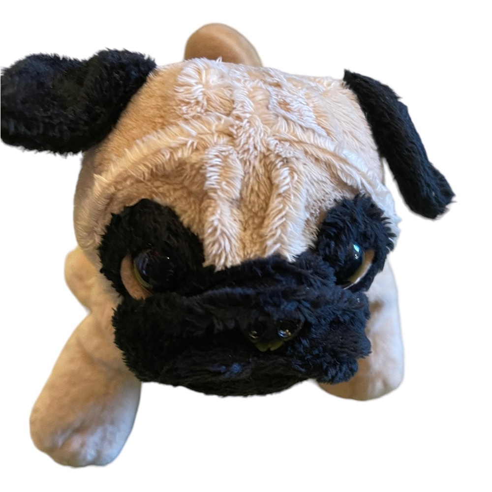 Ganz Webkinz 8" Pug Puppy Dog Plush Stuffed Animal HM105 No Code Tan Black Toy